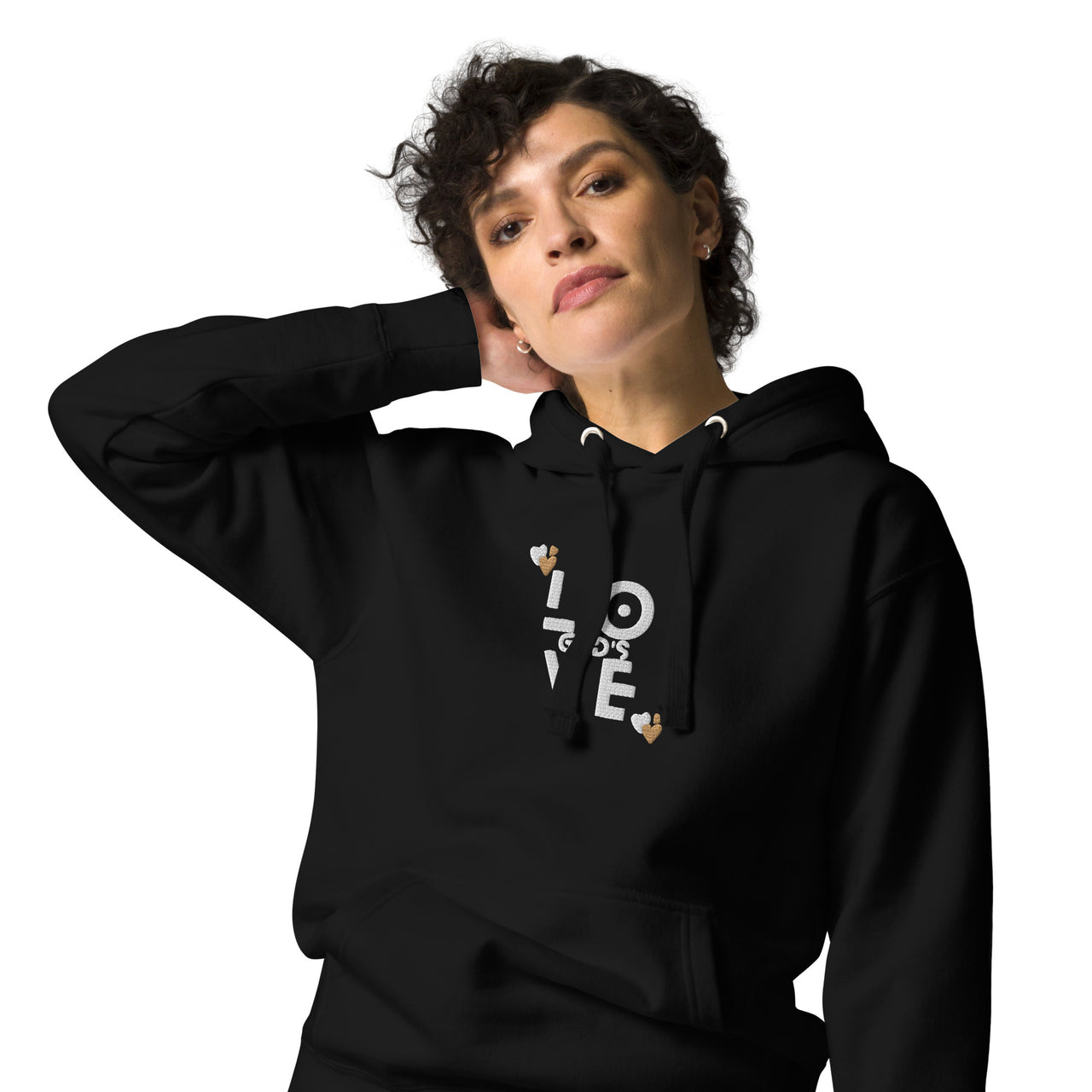 ATBG EMBROIDERED GOD IS LOVE UNISEX HOODIE