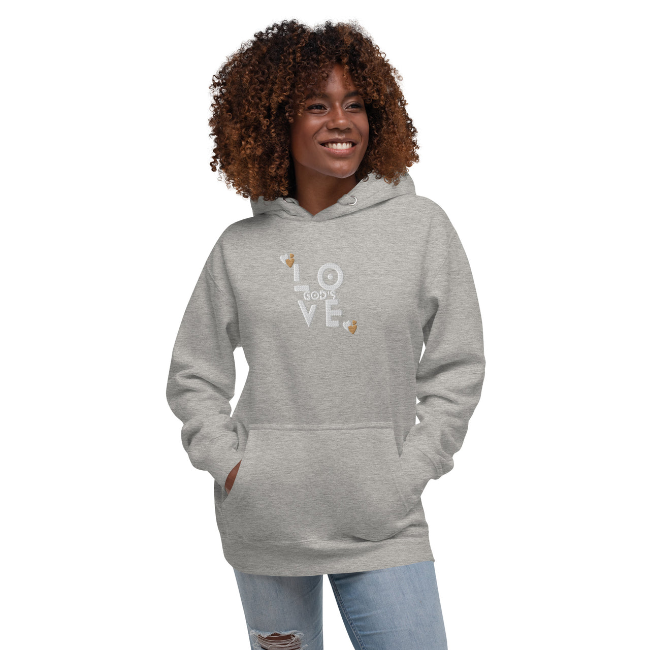 ATBG EMBROIDERED GOD IS LOVE UNISEX HOODIE